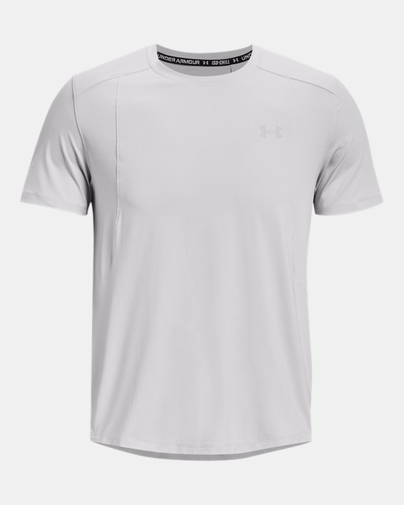 Herren UA Iso-Chill Run Laser T-Shirt, Gray, pdpMainDesktop image number 4